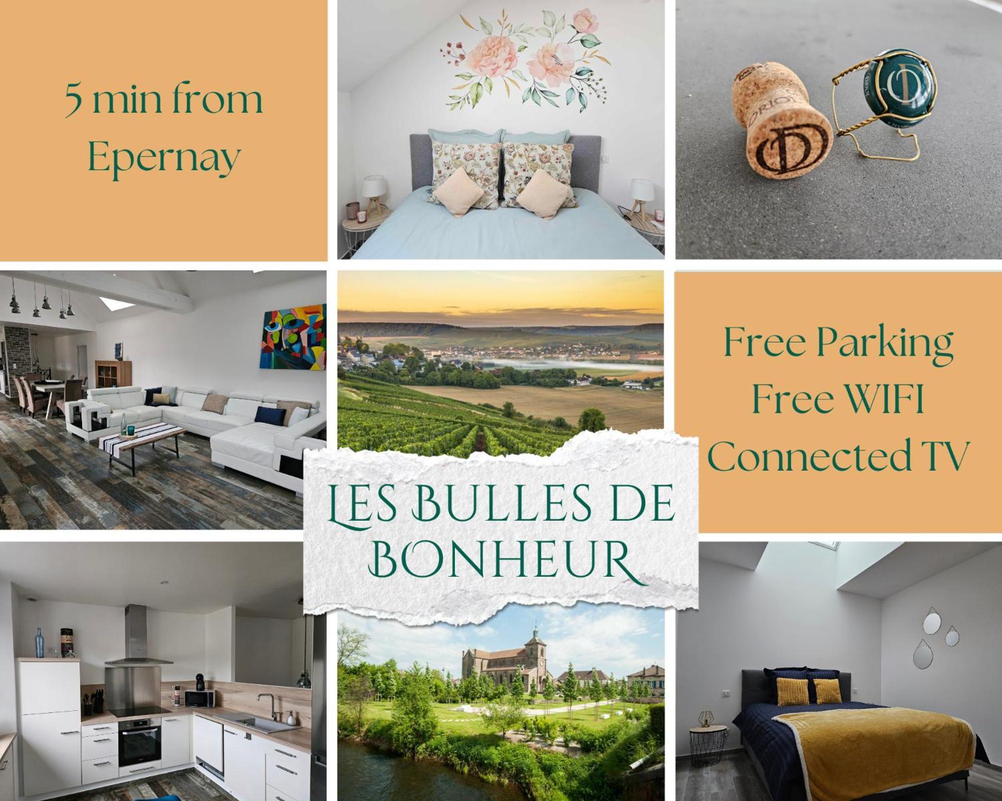 Les Bulles De Bonheur - Au Coeur Du Vignoble Champenois Apartment Chouilly Exterior foto